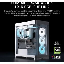 Corsair iCUE Link 4500X LX-R RGB Panoramic Glass - White - Product Image 1