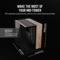 Corsair 6500X - Dual Chamber - Black/Walnut Wood - Product Image 1