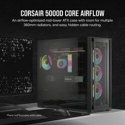 Corsair 5000D AIRFLOW CORE - Black - Product Image 1