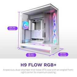 NZXT H9 Flow RGB+ - White - Product Image 1