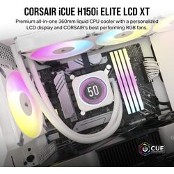 Corsair iCUE H150i ELITE LCD XT Display - White - Product Image 1