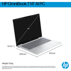 HP OmniBook 7 AI - BL2B2EA - Silver - Product Image 1