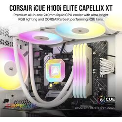 Corsair iCUE H100i ELITE CAPELLIX XT - White - Product Image 1