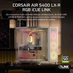 Corsair AIR 5400 LX-R RGB LINK - White - Product Image 1