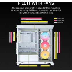 Corsair FRAME 4500X RS-R ARGB Panoramic Glass - White - Product Image 1