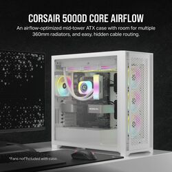 Corsair 5000D CORE AIRFLOW - White - Product Image 1