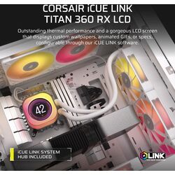 Corsair iCUE LINK TITAN 360 RX LCD - White - Product Image 1